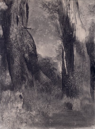 The Trees, 1890s by Odilon Redon